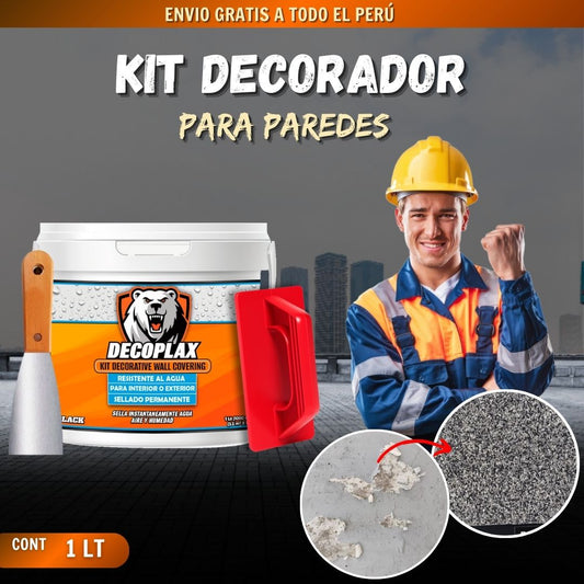 KIT DECORADOR DE PAREDES + ESPATULA + LLANA F1
