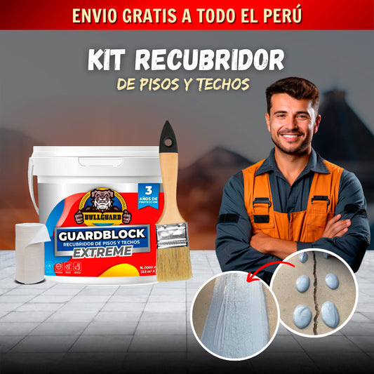 KIT RECUBRIDOR DE PISOS Y TECHOS + BROCHA + MALLA F1